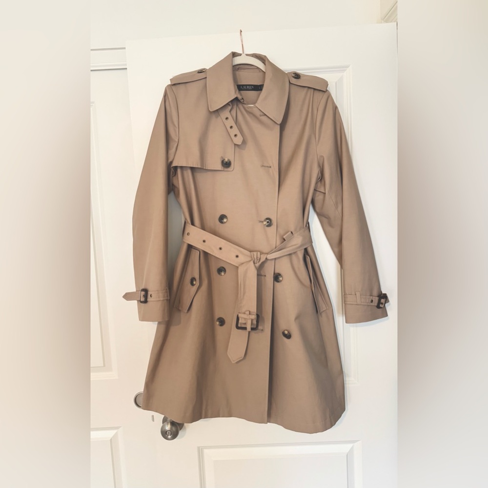 Double breasted cotton trench coat Lauren Ralph Lauren size L